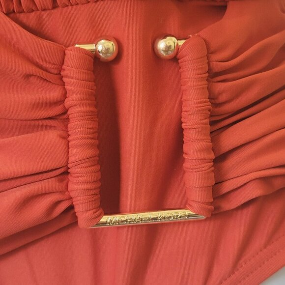 Michael Michael Kors Women's One-Shoulder Blouson One-Piece Swimsuit - Picture 2 of 10